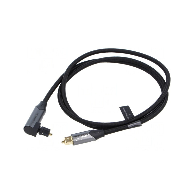 Cablu Toslink 1m cu mufă aurită negru | Electronic-mag.ro | Componente Electronice