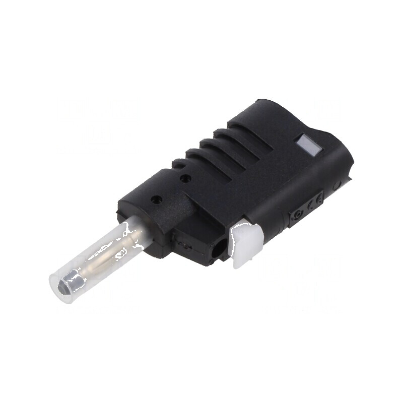 Conector banană 4mm 36A 30VAC 60VDC negru 58,6mm | Electronic-mag.ro | Componente Electronice