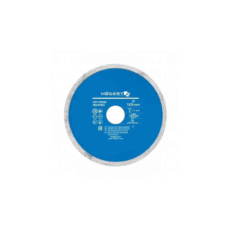 Disc de tăiere diamantat 125mm, orificiu 22,23mm, grosime 1,1mm | Electronic-mag.ro | Componente Electronice