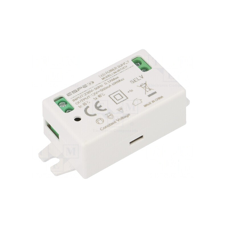Alimentator LED 6W 12VDC 500mA 220-240VAC | Electronic-mag.ro | Componente Electronice