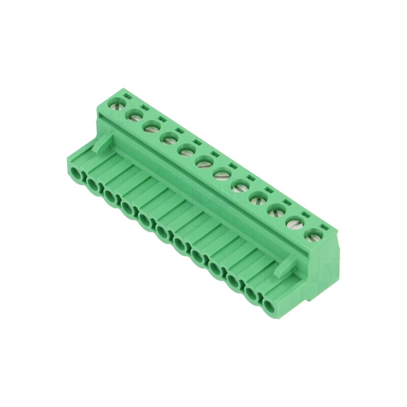 Regletă de conexiuni deconectabilă 5,08mm, 12 piste, dreptă | Electronic-mag.ro | Componente Electronice