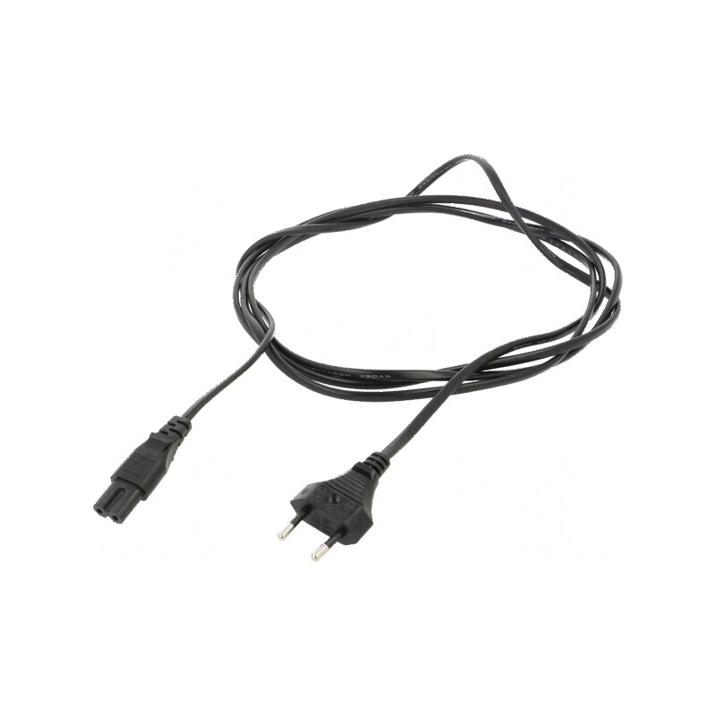 Cablu 2x0,75mm2 CEE 7/16 mufă IEC C7 mamă PVC 2,5m negru | Electronic-mag.ro | Componente Electronice Cablu 2x0,75mm2 CEE 7/16 mufă IEC C7 mamă PVC 2,5m negru | Electronic-mag.ro | Componente Electronice
