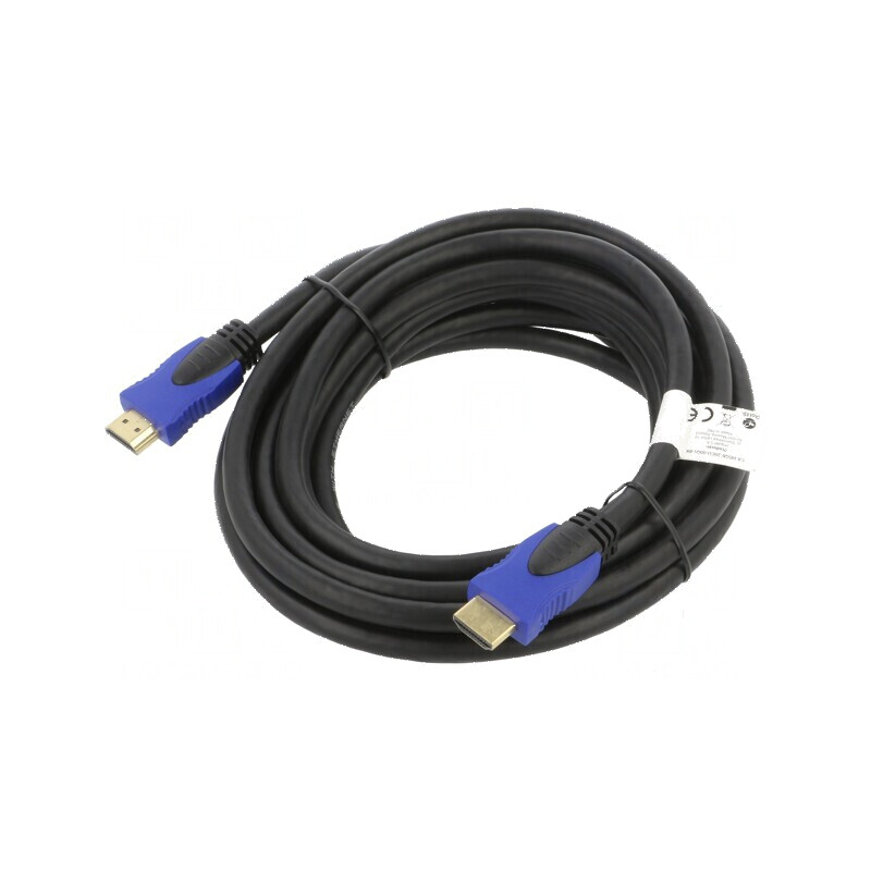 Cablu HDMI 2.0 PVC 4,5m negru cu mufe HDMI pe ambele părți | Electronic-mag.ro | Componente Electronice