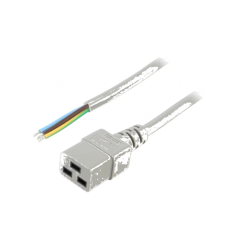 Cablu IEC C19 mamă 3x1,5mm² 2m gri 16A 250V PVC | Electronic-mag.ro | Componente Electronice Cablu IEC C19 mamă 3x1,5mm² 2m gri 16A 250V PVC | Electronic-mag.ro | Componente Electronice