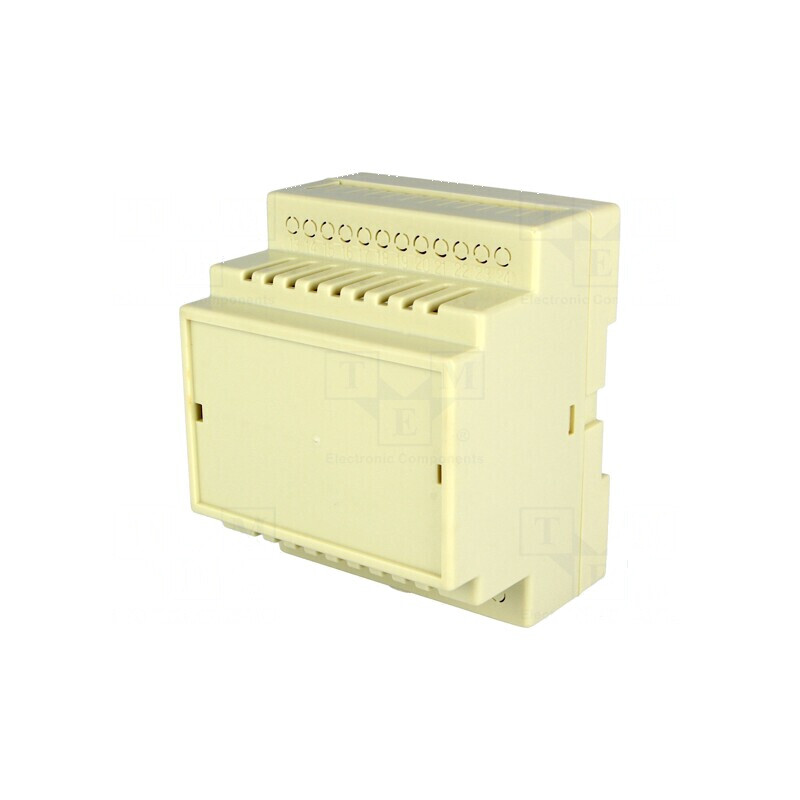 Carcasă ABS pentru şină DIN, dimensiuni 72mm x 88mm x 62mm, Nr. mod 4 | Electronic-mag.ro | Componente Electronice Carcasă ABS pentru şină DIN, dimensiuni 72mm x 88mm x 62mm, Nr. mod 4 | Electronic-mag.ro | Componente Electronice