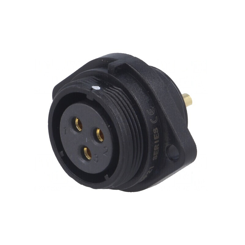 Soclu SP21 mamă PIN 3 IP68 30A 500V 4mm2 -25÷85°C | Electronic-mag.ro | Componente Electronice