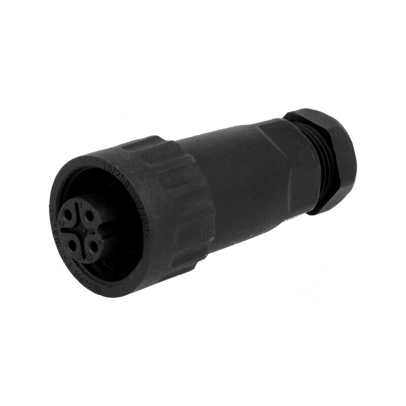 Mufă WA22 mamă 4 PIN IP67 16A 400V aurit | Electronic-mag.ro | Componente Electronice