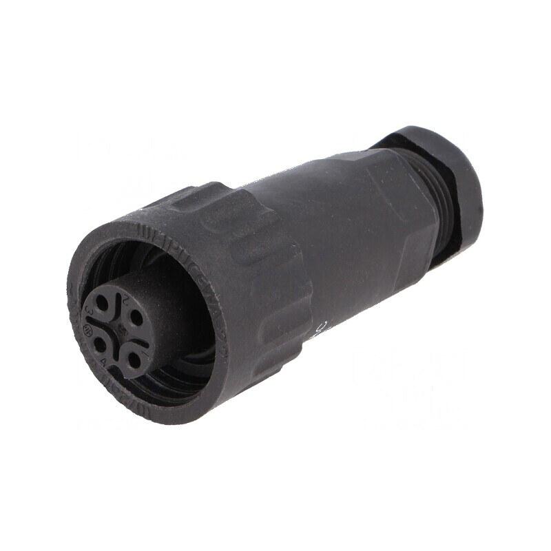 Mufă WA22 mamă PIN 4 3 PE IP67 16A cu terminal cu şurub 7÷8,5mm | Electronic-mag.ro | Componente Electronice