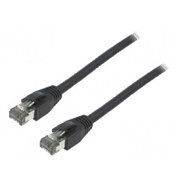 Cabluri patch S/FTP Cat 8.1 2m LSZH negru 26AWG | Electronic-mag.ro | Componente Electronice