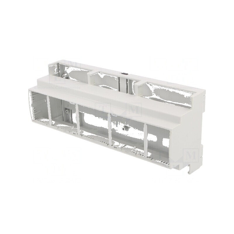 Carcasă ABS gri pentru şină DIN 89mm x 213mm x 65mm | Electronic-mag.ro | Componente Electronice