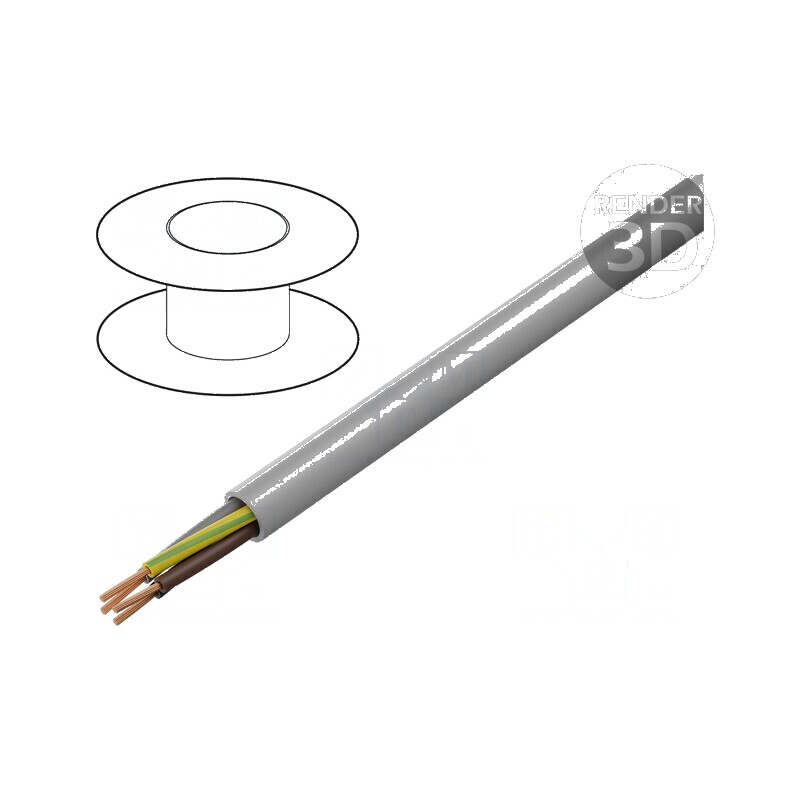 Cablu BiT 750 4G4mm2 neecranat 450V/750V Cu litat gri | Electronic-mag.ro | Componente Electronice