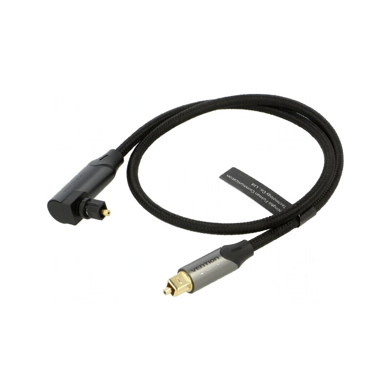 Cablu Toslink 0,5m aurit negru mufă pe ambele părţi | Electronic-mag.ro | Componente Electronice