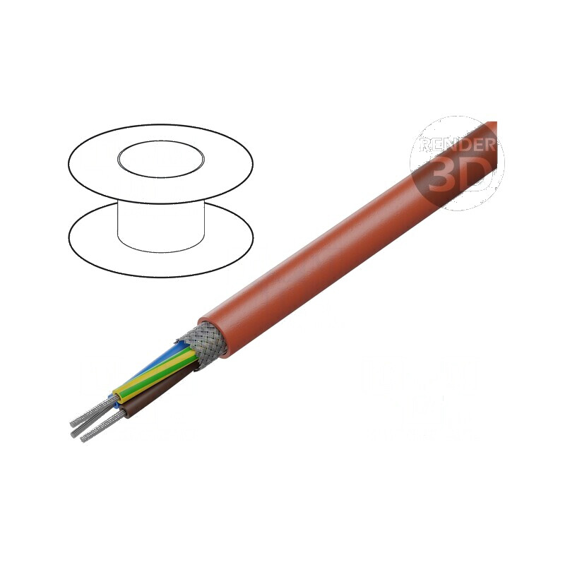 Cablu SiHF C 3G1,5mm2 Cu litat silicon roșu -60÷180°C | Electronic-mag.ro | Componente Electronice