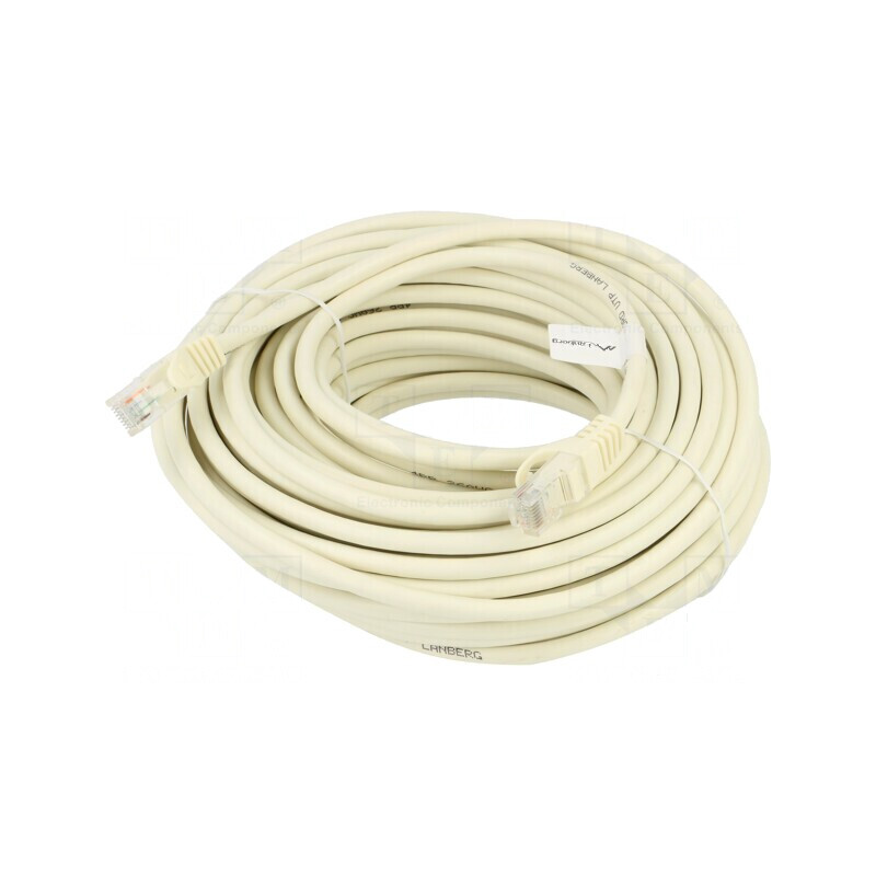Cablul de rețea U/UTP 6 litat CCA PVC alb 20m 26AWG | Electronic-mag.ro | Componente Electronice