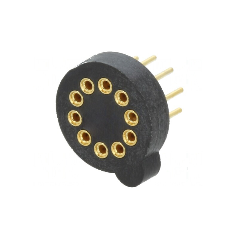 Soclu tranzistoare PIN 10 THT aurit TO5 | Electronic-mag.ro | Componente Electronice