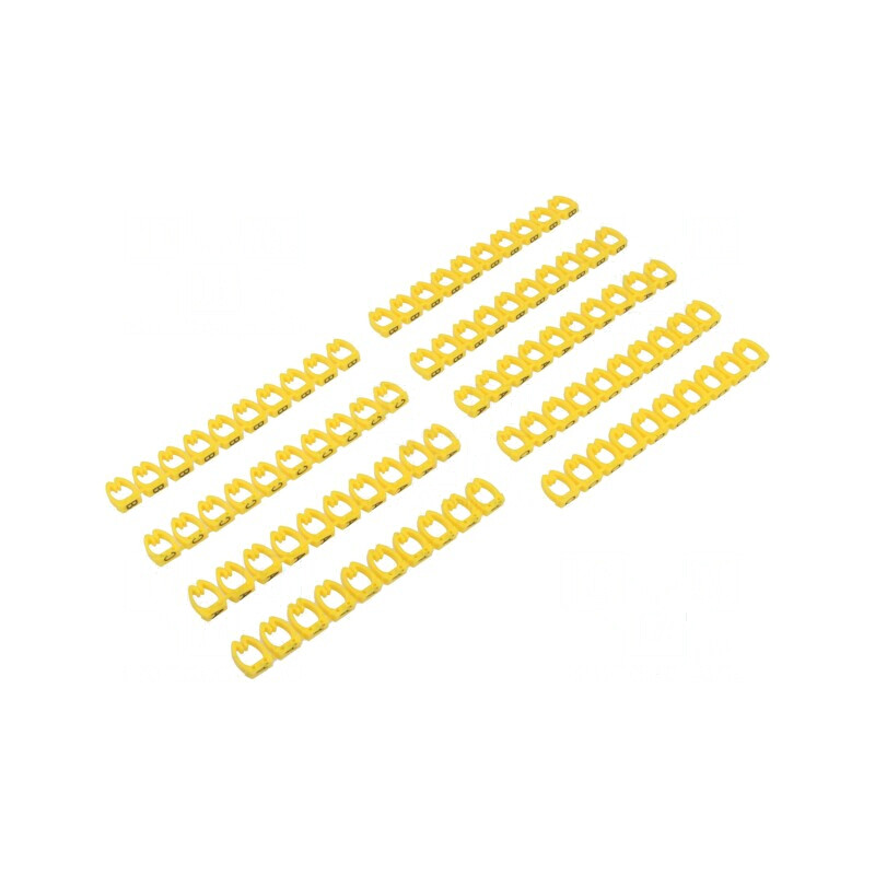Markere Marcaj PVC Galben 5,6-7,4mm cu Împingere | Electronic-mag.ro | Componente Electronice
