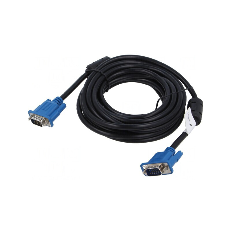 Cablu D-Sub 15pin HD 5m negru cu mufe din ambele părți | Electronic-mag.ro | Componente Electronice Cablu D-Sub 15pin HD 5m negru cu mufe din ambele părți | Electronic-mag.ro | Componente Electronice