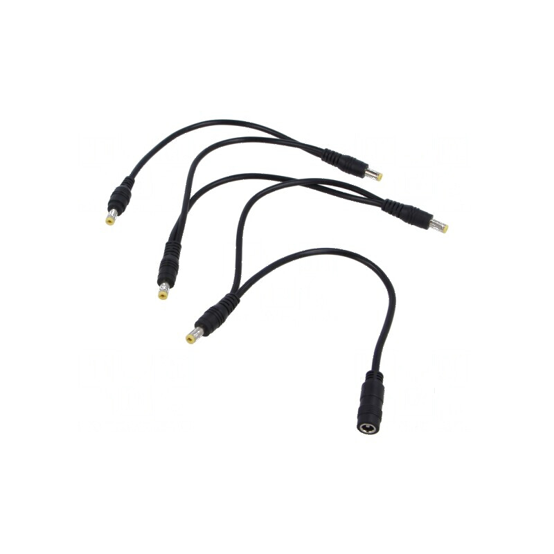 Cablu DC 5,5/2,1mm cu mufe x5, 0,9m, 2x0,5mm² | Electronic-mag.ro | Componente Electronice