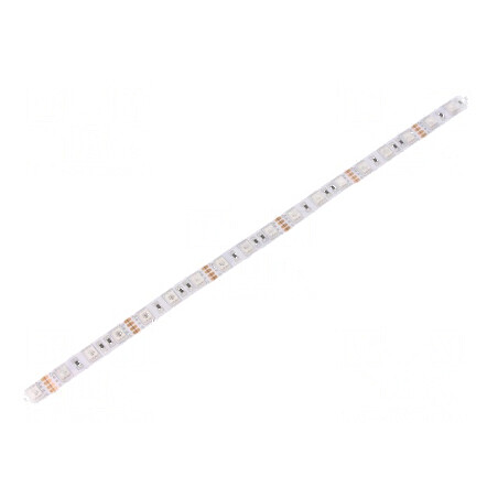 Bandă LED RGB 5050 12V 60 LED/m 10mm PCB alb IP20 14,4W/m | Electronic-mag.ro | Componente Electronice