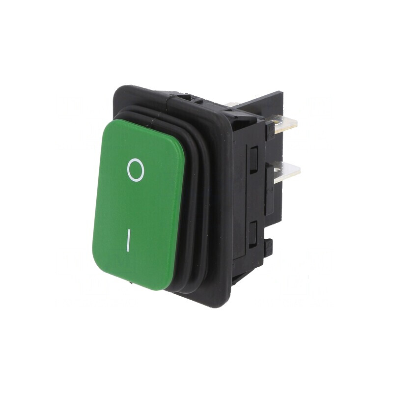Rocker DPST ON-OFF 20A/250VAC Verde Fără 1930 100mΩ | Electronic-mag.ro | Componente Electronice