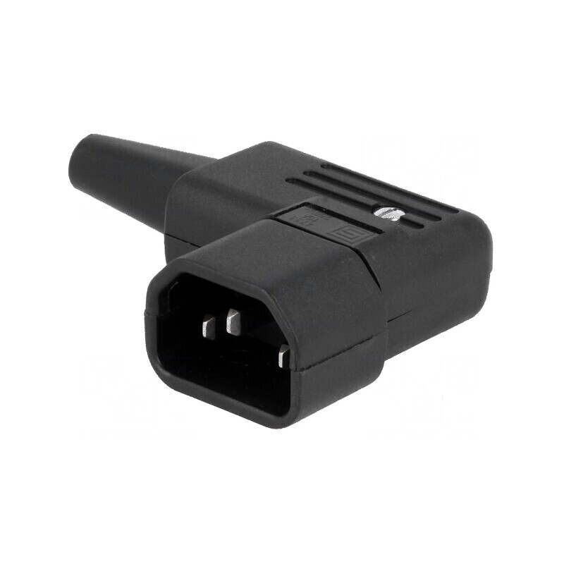 Conector alimentare AC 10A 250VAC IEC 60320 mufă tată 8,5mm | Electronic-mag.ro | Componente Electronice