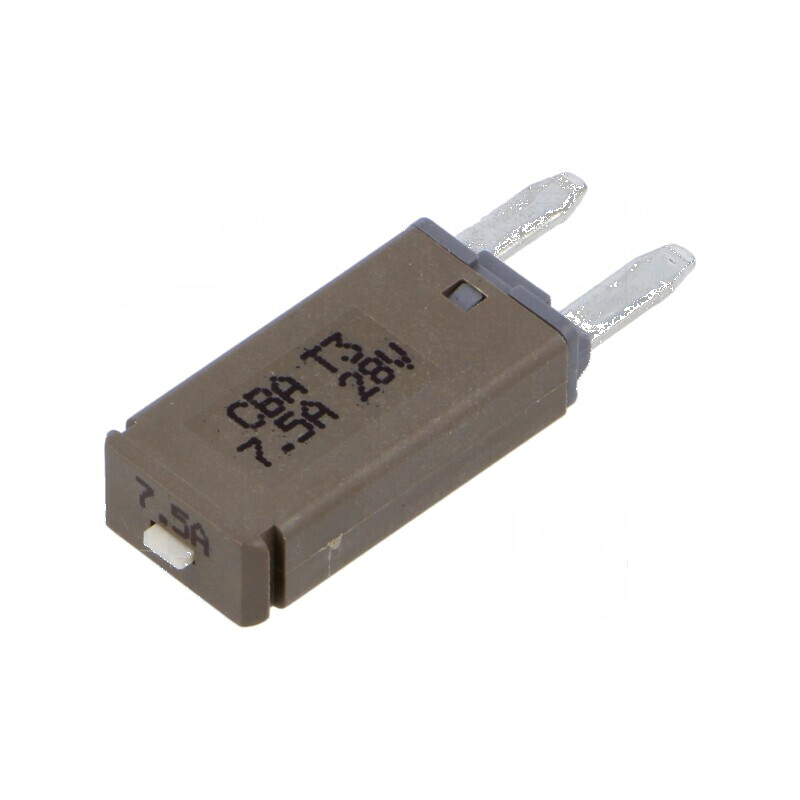 Siguranţă termică 7,5A 28VDC auto 12,45mm | Electronic-mag.ro | Componente Electronice