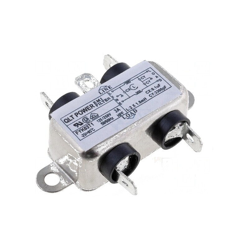 Filtru anti-interferențe 250VAC 100nF 3,3nF 1,8mH | Electronic-mag.ro | Componente Electronice
