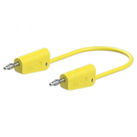 Cablu de măsurare 60VDC 30VAC 32A 0,5m galben | Electronic-mag.ro | Componente Electronice