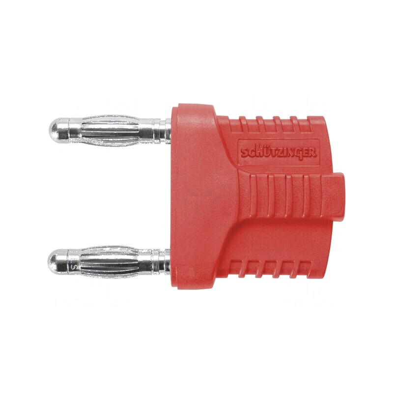Conector banană 4mm roșie 12A 33VAC 70VDC punte stacabilă | Electronic-mag.ro | Componente Electronice