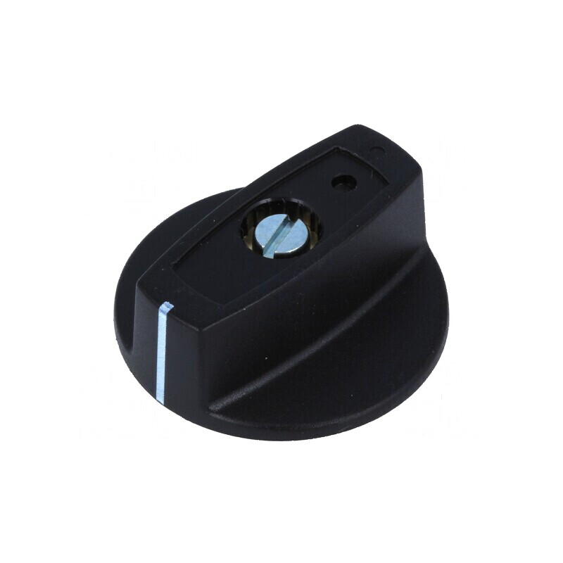 Buton rotativ ABS negru Ø40x16mm, Øax: 6mm, model A2440 | Electronic-mag.ro | Componente Electronice