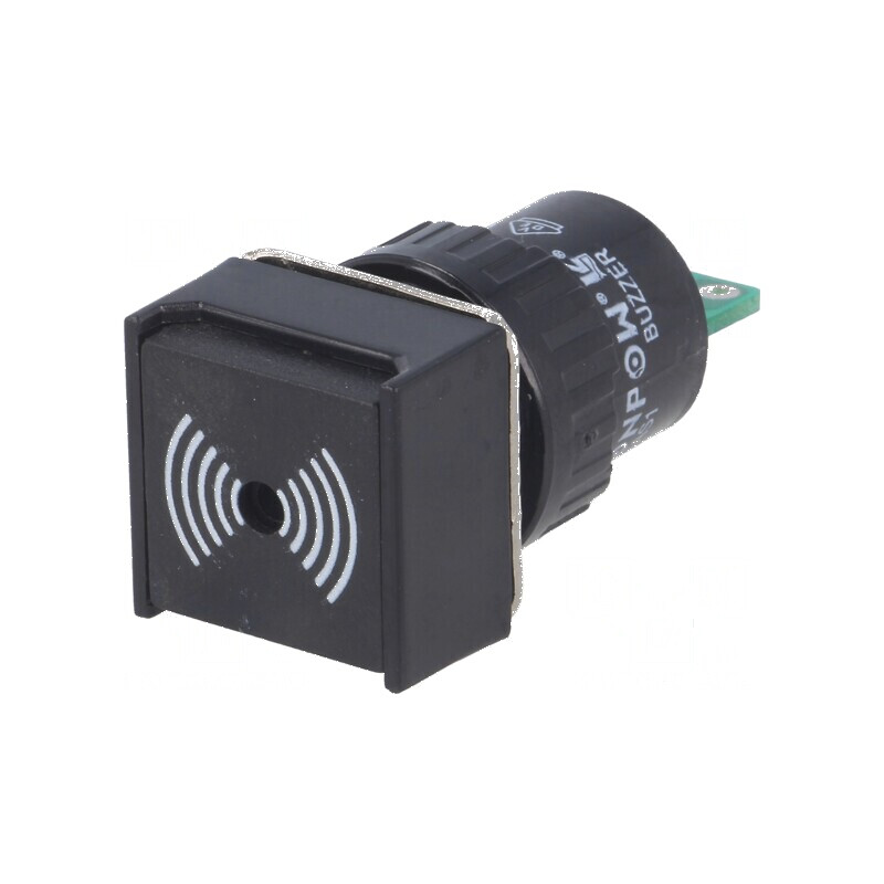 Semnalizator acustic 75dB fără iluminare IP40 Ø16mm 12VDC | Electronic-mag.ro | Componente Electronice