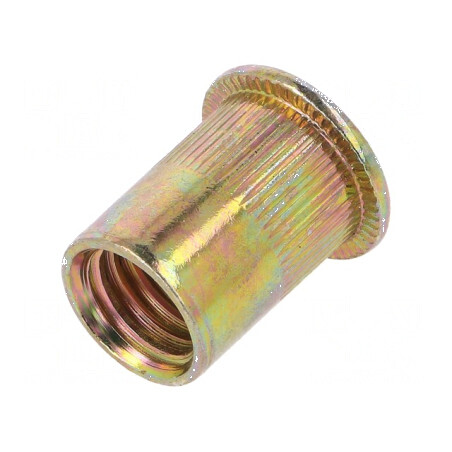 Piuliță nit M12 oțel 14,8mm montaj 22mm cap plat | Electronic-mag.ro | Componente Electronice