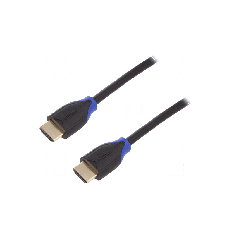Cablu HDMI 2.0 2m negru cu mufe HDMI la ambele capete | Electronic-mag.ro | Componente Electronice