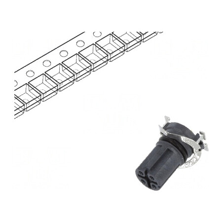 Conector M12 soclu PIN 4 mamă D-Ethernet pentru PCB SMT | Electronic-mag.ro | Componente Electronice
