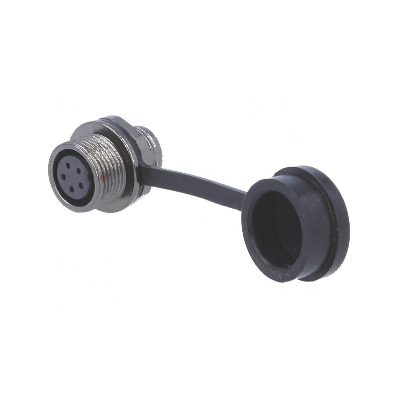 Soclu ST12 mamă PIN 5 IP67 5A 180V lipire 0,75mm2 -25÷85°C | Electronic-mag.ro | Componente Electronice