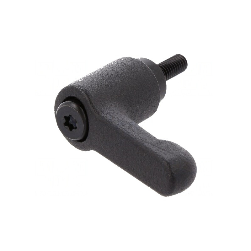 Manetă franceză 12mm filet, 30mm lungime, neagră | Electronic-mag.ro | Componente Electronice