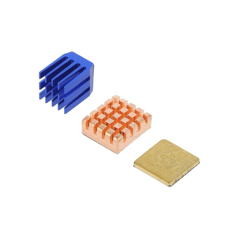 Radiator extrudat cu aripioare pentru Raspberry Pi anodizat brut | Electronic-mag.ro | Componente Electronice