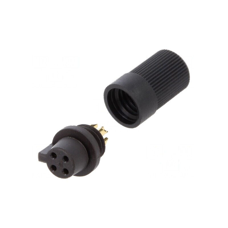 Conector circular 719 60V 4 pini mufă mamă lipire pe cablu 3A | Electronic-mag.ro | Componente Electronice