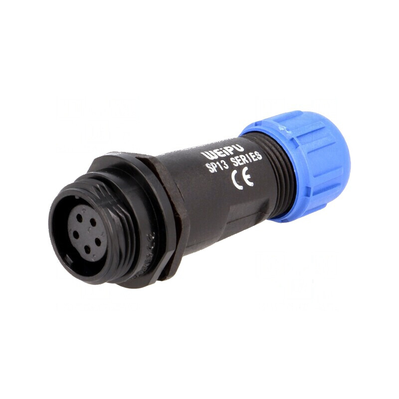 Mufă SP13 mamă PIN 5 IP68 5A 180V pentru lipire pe cablu 4÷6,5mm | Electronic-mag.ro | Componente Electronice Mufă SP13 mamă PIN 5 IP68 5A 180V pentru lipire pe cablu 4÷6,5mm | Electronic-mag.ro | Componente Electronice