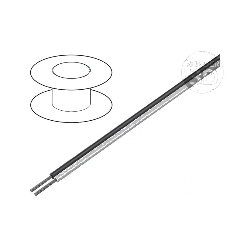 Cablu difuzor litat Cu cositorit alb-negru PVC | Electronic-mag.ro | Componente Electronice