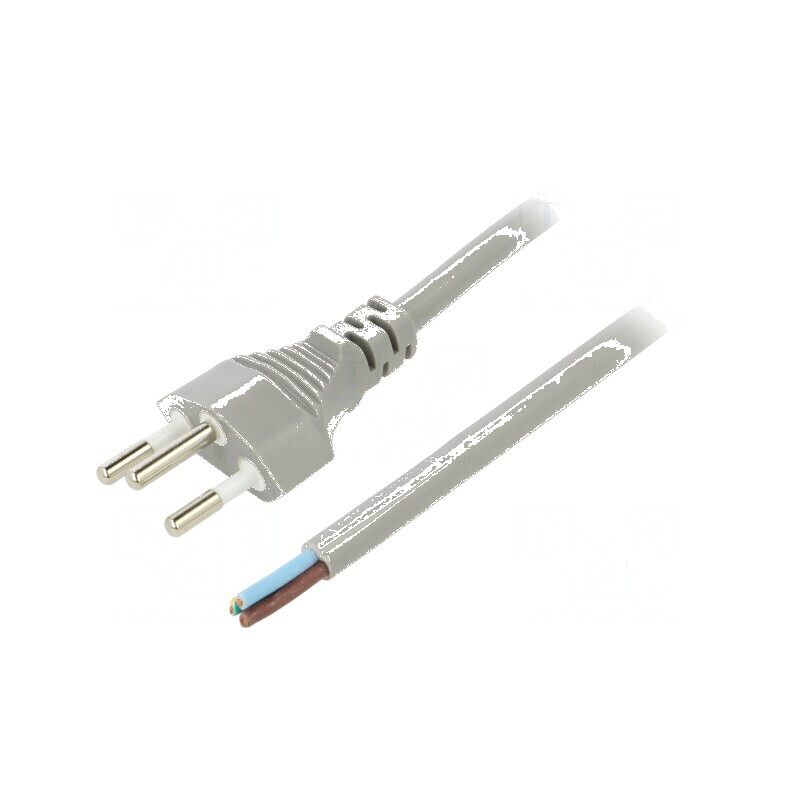 Cablu 3x1mm2 SEV-1011 J mufă PVC 3m gri 10A 250V | Electronic-mag.ro | Componente Electronice