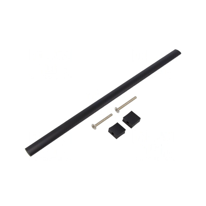 Suport aluminiu negru mat 30,5mm H, 340mm L, 15,5mm W cu manetă | Electronic-mag.ro | Componente Electronice