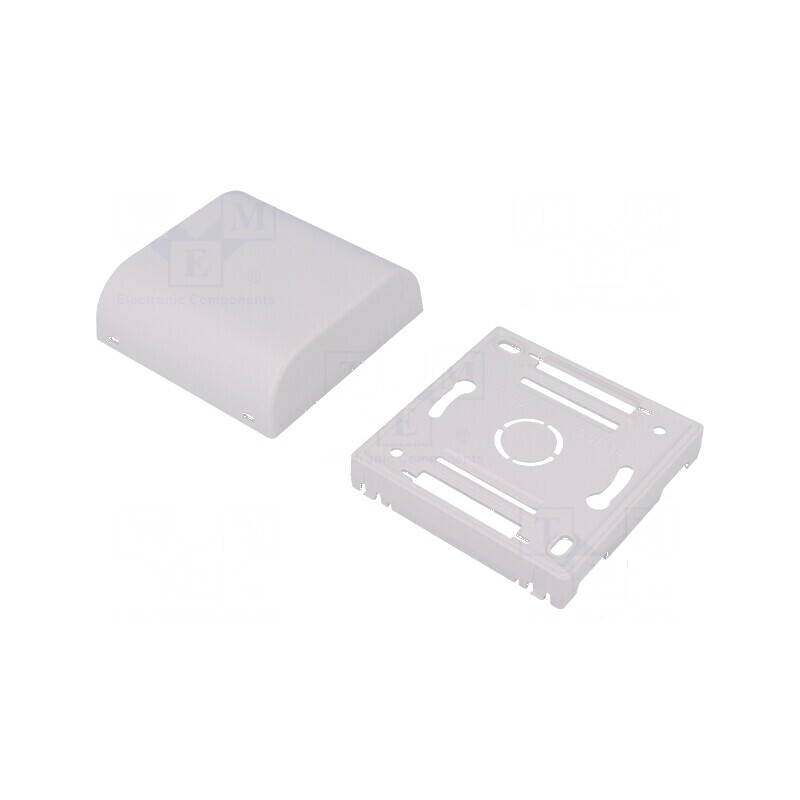 Carcasă montare pe perete ABS albă 80mm x 80mm x 35mm | Electronic-mag.ro | Componente Electronice