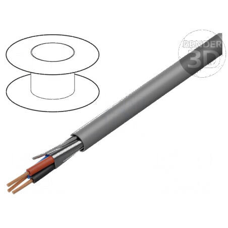 Cablu ecranat 3x18AWG Al-PET PVC 600V 152m negru | Electronic-mag.ro | Componente Electronice