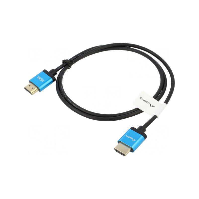 Cablu HDMI 2.0 Slim, 1m, PVC, Mufe HDMI pe Ambele Părți | Electronic-mag.ro | Componente Electronice