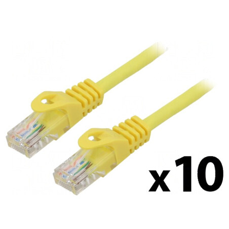 Cabluri patch U/UTP 5e litat CCA PVC galben 1m 26AWG | Electronic-mag.ro | Componente Electronice