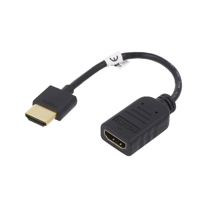 Cablu HDMI 2.0 0,1m Negru | Electronic-mag.ro | Componente Electronice