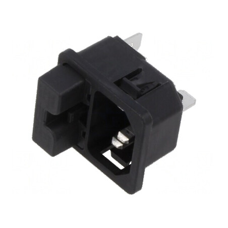 Conector alimentare AC soclu tată 10A 250VAC IEC 60320 6220 | Electronic-mag.ro | Componente Electronice