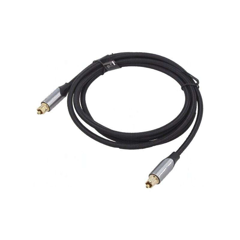 Cablu Toslink 1,5m cu mufe aurite, negru | Electronic-mag.ro | Componente Electronice