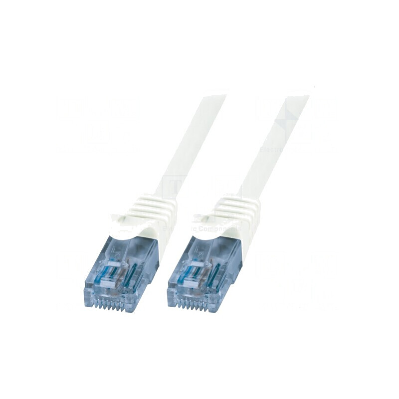 Cabluri patch U/UTP 6a litat CCA PVC alb 10m 26AWG | Electronic-mag.ro | Componente Electronice
